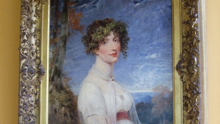 Picture frame, ornate gilded frame, for oil painting on canvas, The Hon. Charlotte Wilson, The Hon Mrs Abbot Upcher (1790-1857) by Richard Westall, RA (Hertford 1765 - London 1836), 1814.